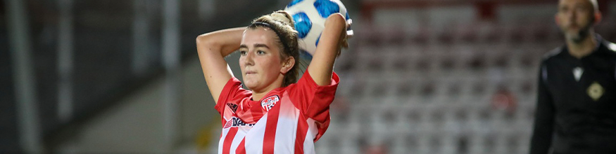 Bronagh playing for Derry City